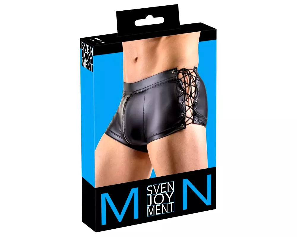 Matné Boxerky so Šnurovaním na Bokoch (čierne) Matné Boxerky so Šnurovaním na Bokoch (čierne)
