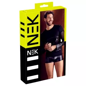 Krížový pánsky top s dlhými rukávmi (čierny)
