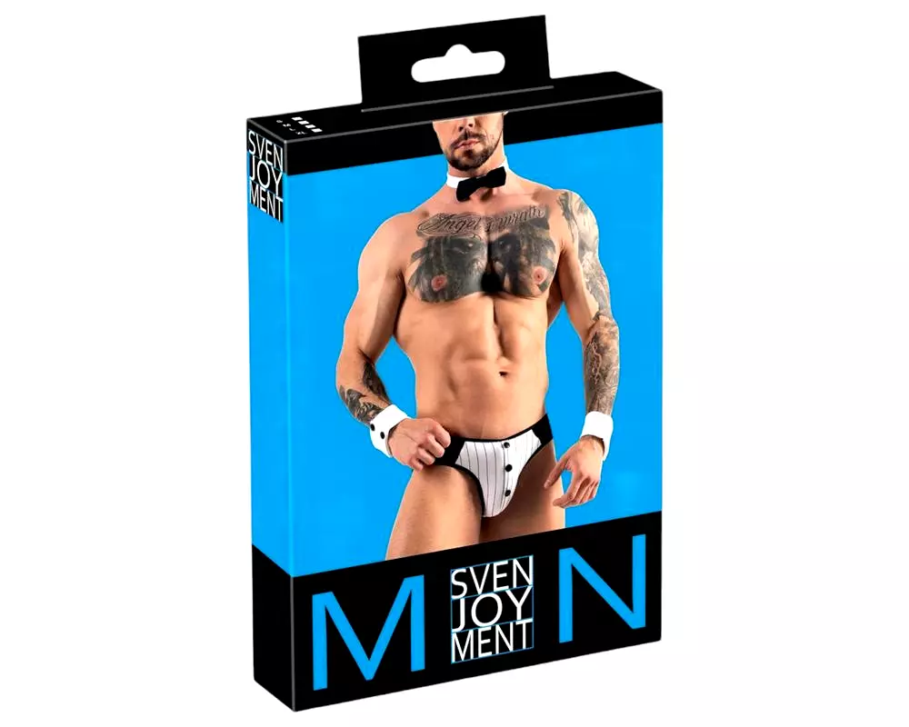 Pánsky čašnícky tangá set (čierno-biely) Pánsky čašnícky tangá set (čierno-biely)