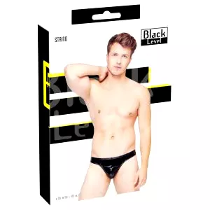 Klasický čierny lakovaný pánsky tangáče