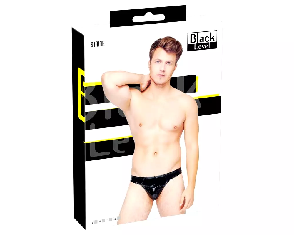 Klasický čierny lakovaný pánsky tangáče Klasický čierny lakovaný pánsky tangáče