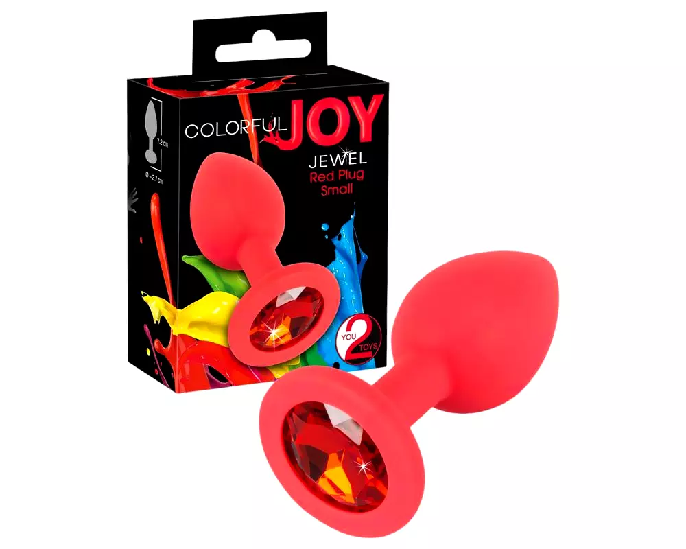 Farebný JOY - malý silikónový anál plug (červený) Farebný JOY - malý silikónový anál plug (červený)