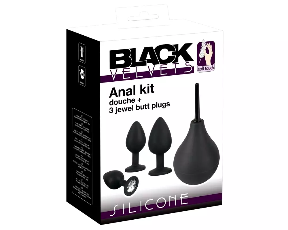 Black Velvet análne plugy - 4-dielna čierna sada Black Velvet análne plugy - 4-dielna čierna sada