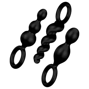 Booty Call - Análny Plug Set - Čierny (3 Kusy)