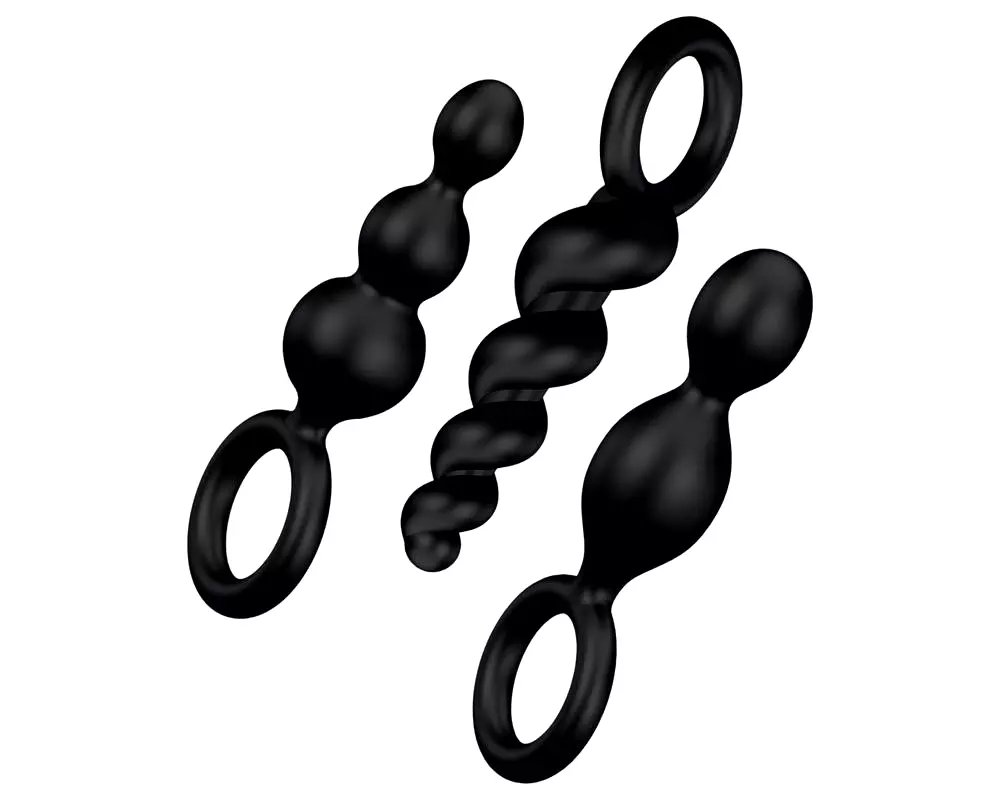 Booty Call - Análny Plug Set - Čierny (3 Kusy) Booty Call - Análny Plug Set - Čierny (3 Kusy)