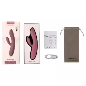 Trysta Neo - vibrátor s pohyblivými guličkami a stimulátorom klitorisu (ružový)