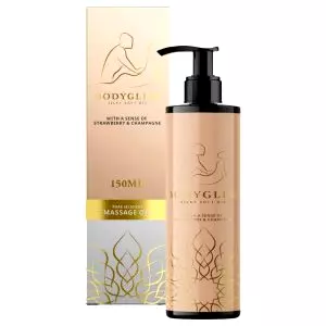 Masážny olej a lubrikant - jahoda (150ml)