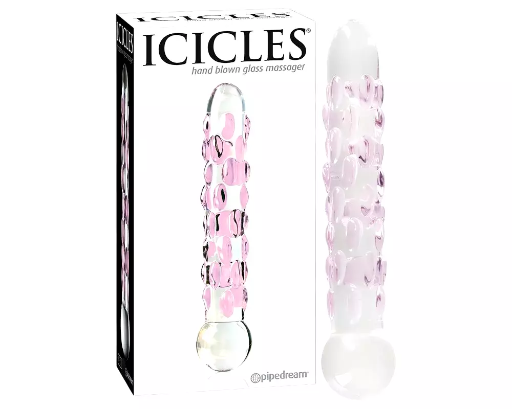 No. 7 - skleněné dildo s perlami No. 7 - skleněné dildo s perlami