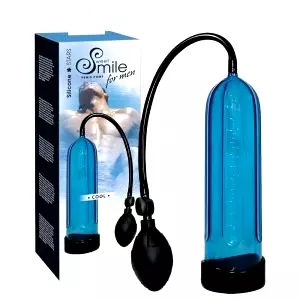 SMILE Cool - pumpa na penis (modrá)