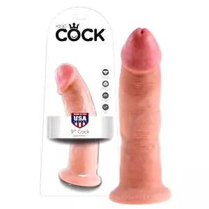 9 - realistický dildo s prísavkou (23cm) - prírodný