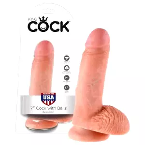 7 dildo s semenníkmi (18 cm) – naturálny