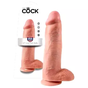 12 vajcový veľký dildo (30 cm) - prirodzený