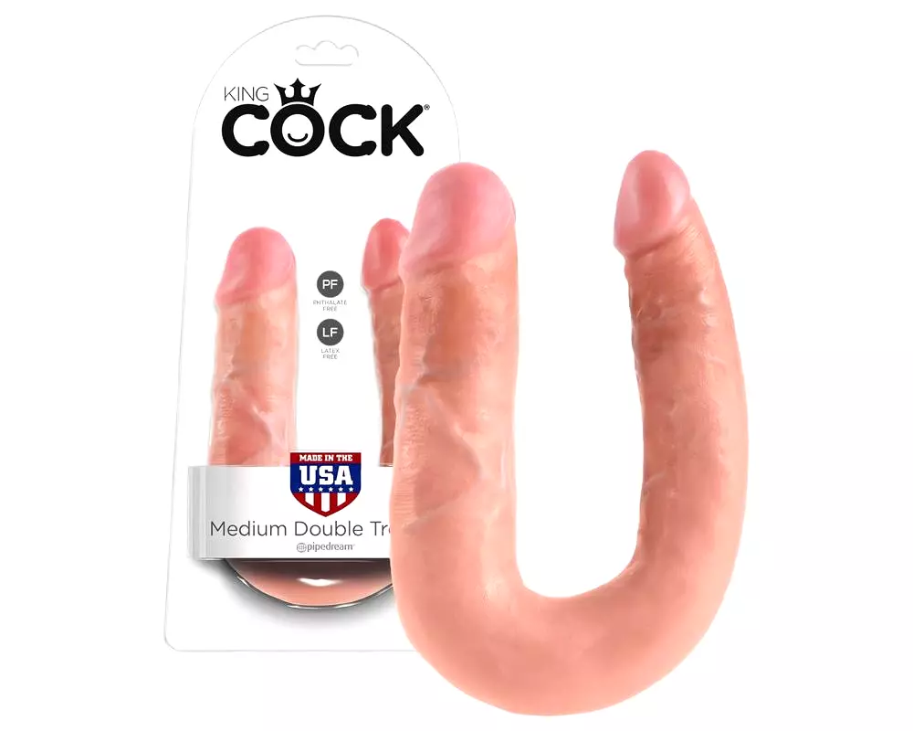 Dvojité dildo (stredné) - prírodné Dvojité dildo (stredné) - prírodné