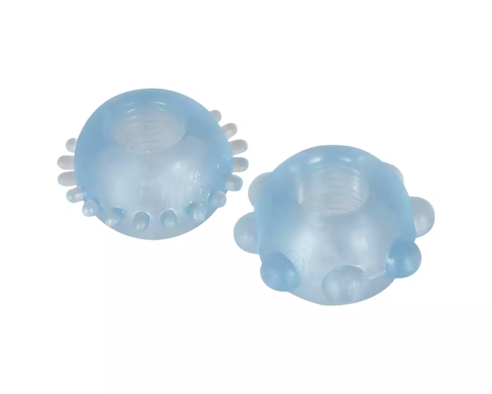 Duo krúžky na penis (priehľadná modrá) Duo krúžky na penis (priehľadná modrá)