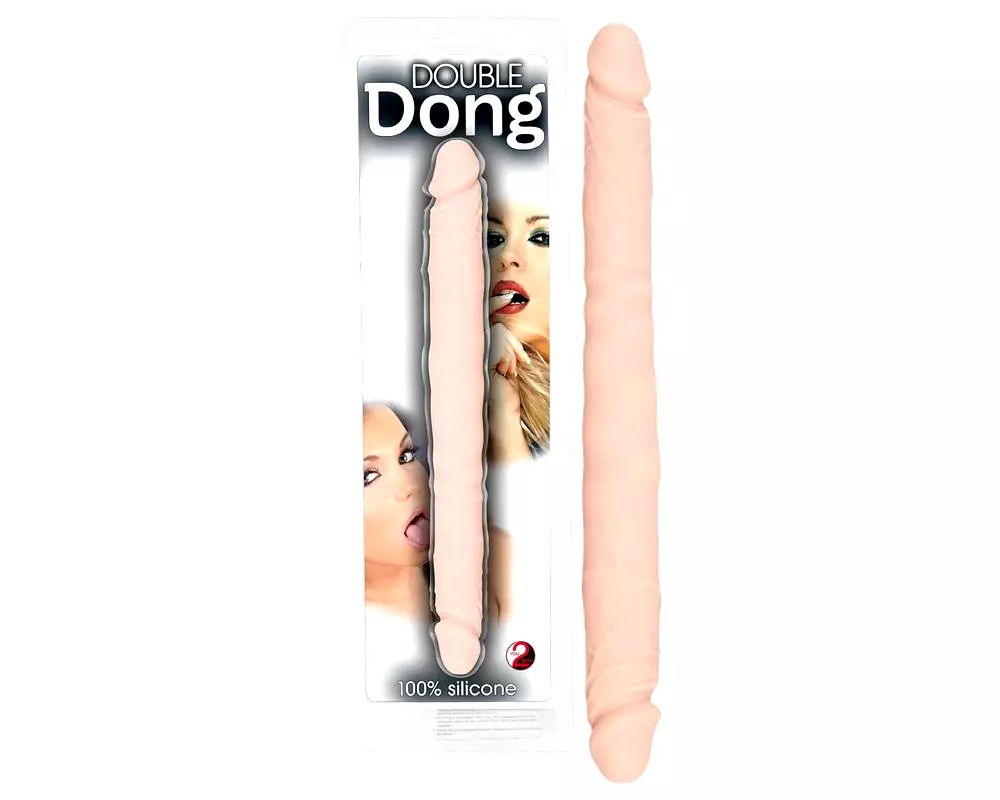 Double Dong - 100% silikónový dildó (prírodný) Double Dong - 100% silikónový dildó (prírodný)