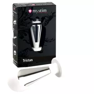 Tristan - elektro-kužeľ dildo (biela)