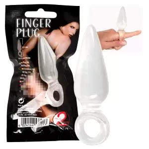 Prstový análny plug (priehľadný)