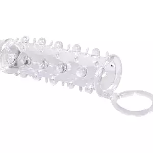 Kryštáľová pokožka - Krúžok s rukávom na penis
