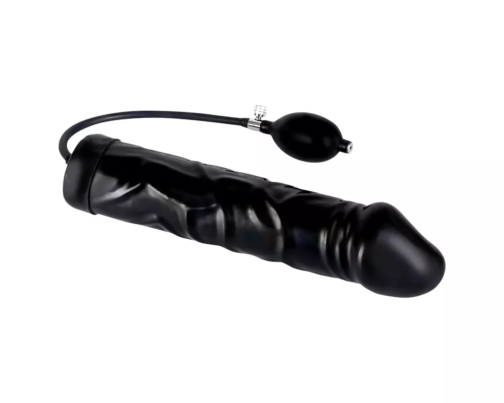 Latexový nafukovací análny rozširovač - veľký (čierny) Latexový nafukovací análny rozširovač - veľký (čierny)
