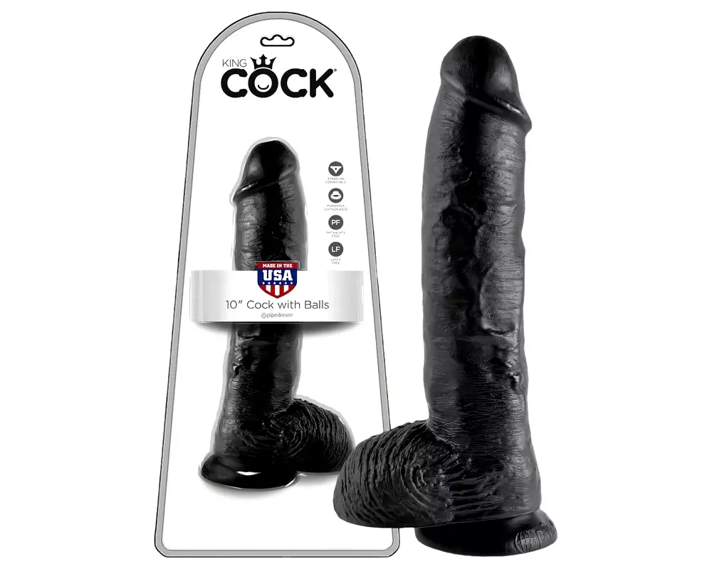 25 cm semenník dildo - čierny 25 cm semenník dildo - čierny