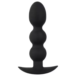 Čierny Zamat ťažký análny plug s guľkou 145g (čierny)