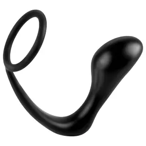 Analfantasy Ass-Gasm - Análny kolík s penisovým krúžkom (čierny)