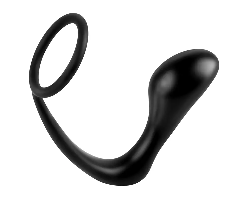 Analfantasy Ass-Gasm - Análny kolík s penisovým krúžkom (čierny) Analfantasy Ass-Gasm - Análny kolík s penisovým krúžkom (čierny)
