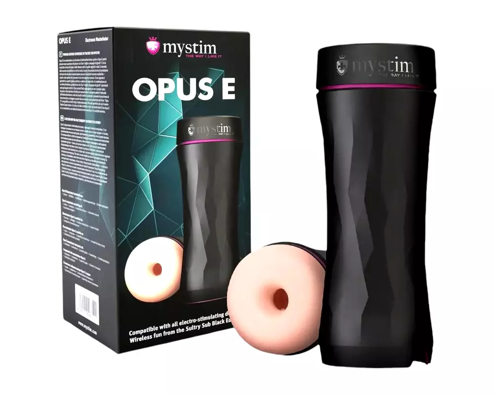 Opus E Donut - elektro masturbátor (prírodná-čierna) Opus E Donut - elektro masturbátor (prírodná-čierna)