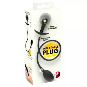 Guľôčkový pumpovateľný análne dildo (čierne)