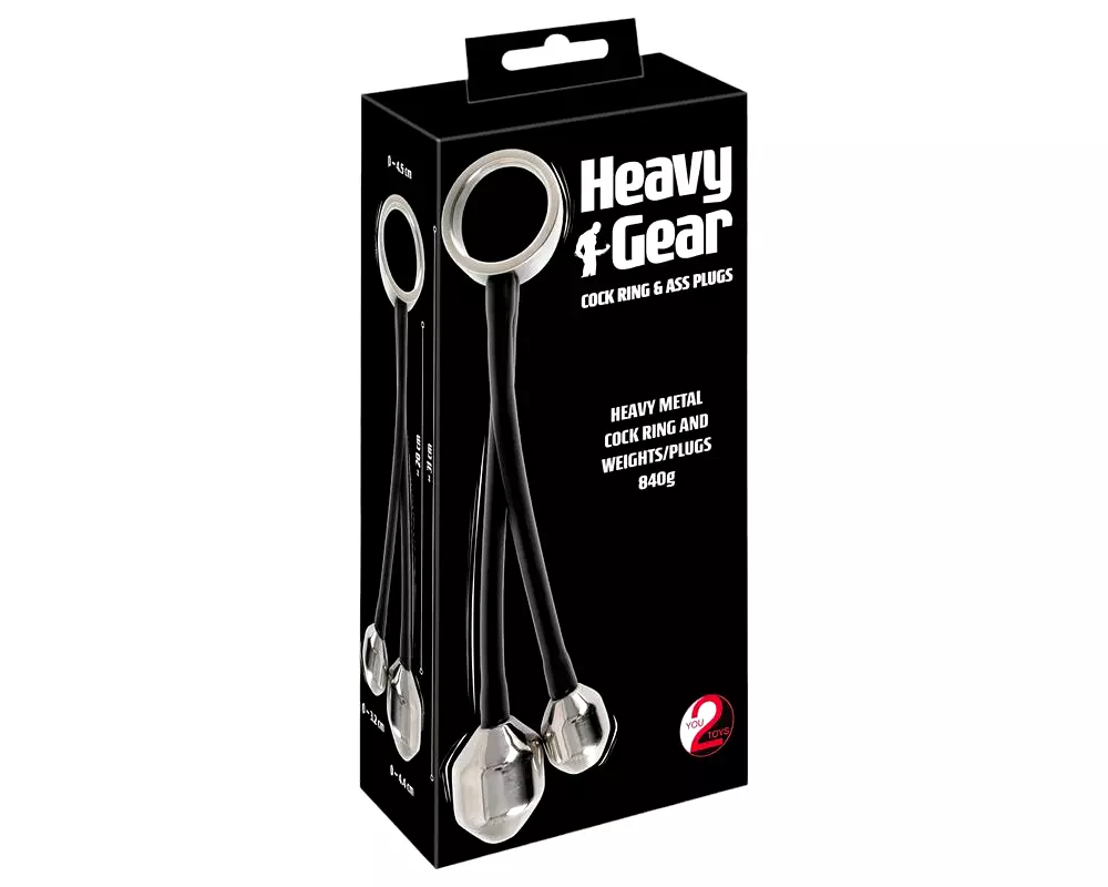 Heavy Gear - análna hmotnosť s krúžkom (čierna) Heavy Gear - análna hmotnosť s krúžkom (čierna)