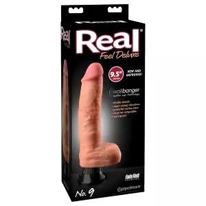 No.9 - realistický vibrátor s vajíčkom (naturálny)