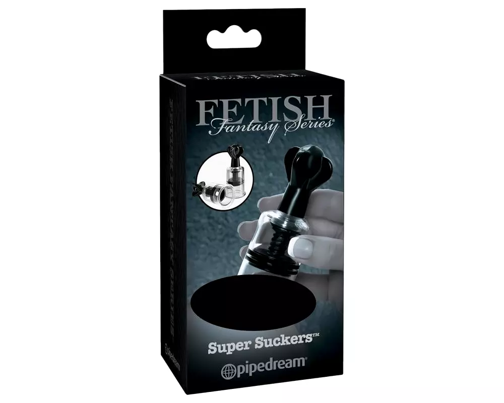 Fetish Super Suckers - prsný držiak pumpa (čierna-priehľadná) Fetish Super Suckers - prsný držiak pumpa (čierna-priehľadná)