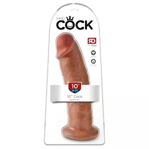 10 - veľký prísavný dildo (25cm) - tmavý prírodný tón