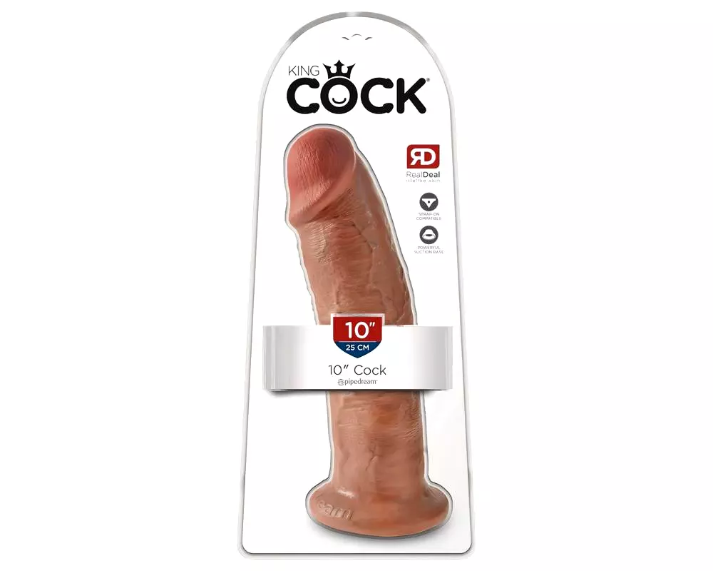 10 - veľký prísavný dildo (25cm) - tmavý prírodný tón 10 - veľký prísavný dildo (25cm) - tmavý prírodný tón