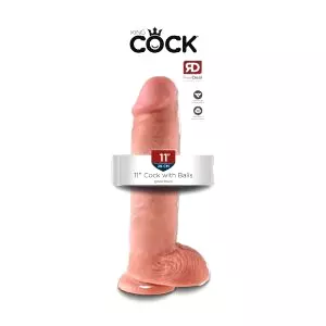 11 - realistický dildo s prísavkou (28cm) - prírodný