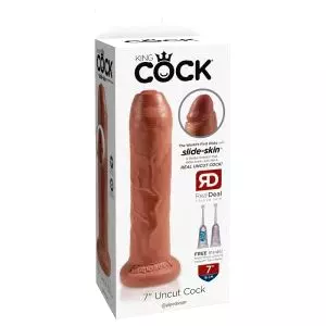 7 - realistický dildo (18cm) - tmavo prirodzený