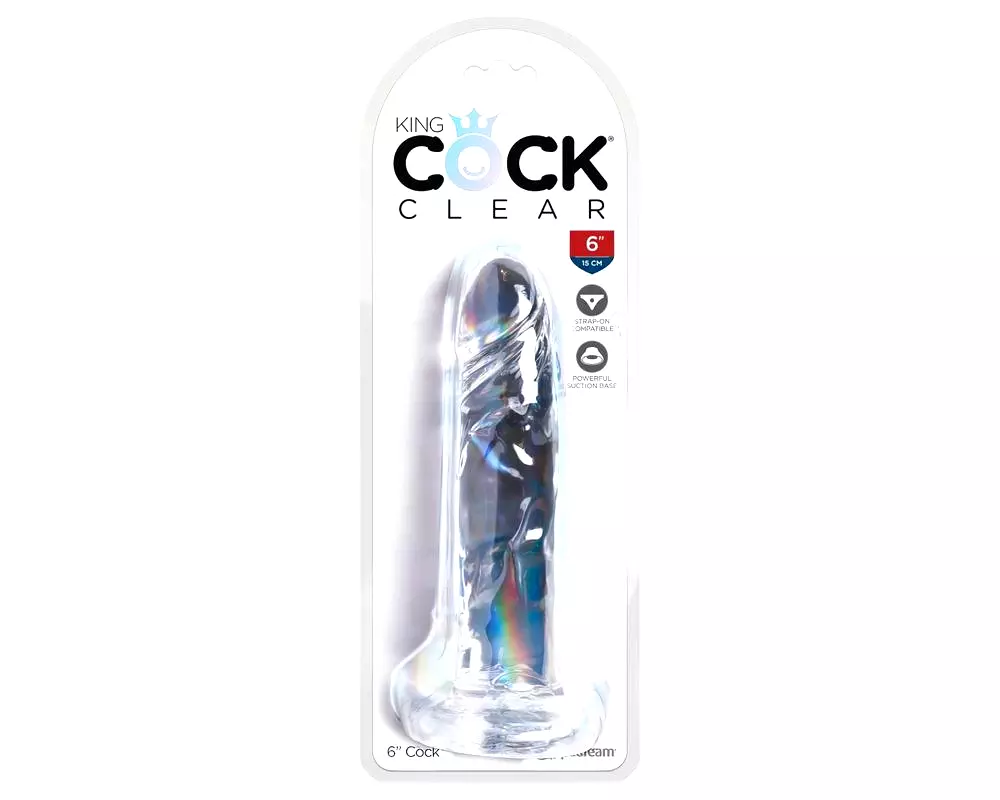 Clear 6 – prísavné dildo (15 cm) Clear 6 – prísavné dildo (15 cm)