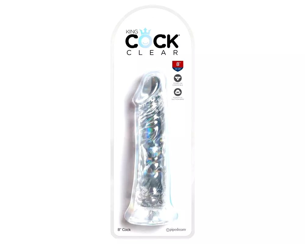 Clear 8 - veľký prísavkový dildo (20 cm) Clear 8 - veľký prísavkový dildo (20 cm)