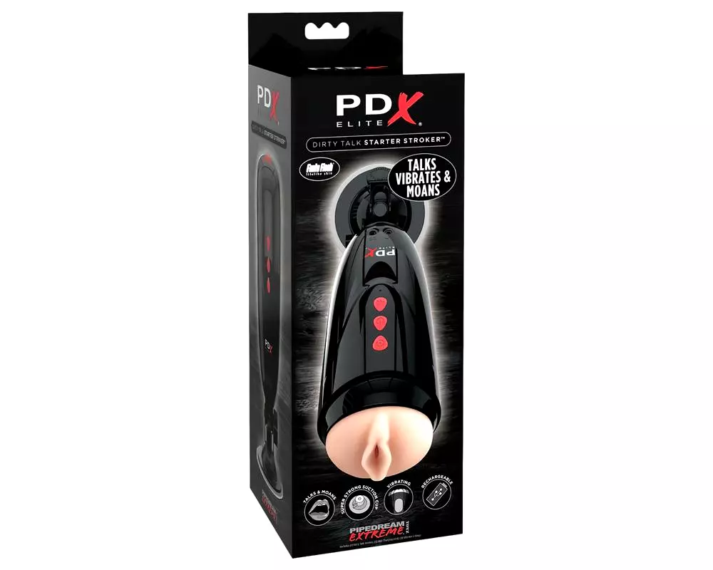 Elite Dirty Talk - vibračný masturbátor vagína (čierny) Elite Dirty Talk - vibračný masturbátor vagína (čierny)