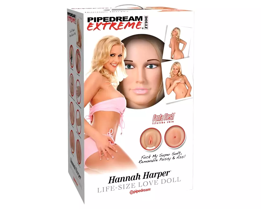 Hannah Harper - životná veľkosť nafukovacia panna s 3D tvárou Hannah Harper - životná veľkosť nafukovacia panna s 3D tvárou