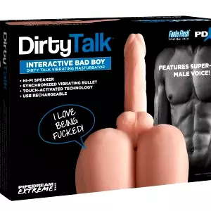Dirty Talk – realistický zadok s dildo (naturálny)