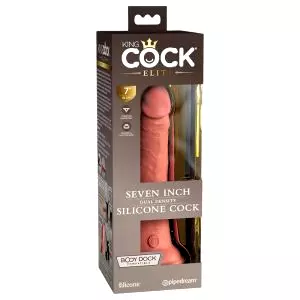 Elite 7 - realistický dildo s prísavkou (18 cm) - prírodná farba