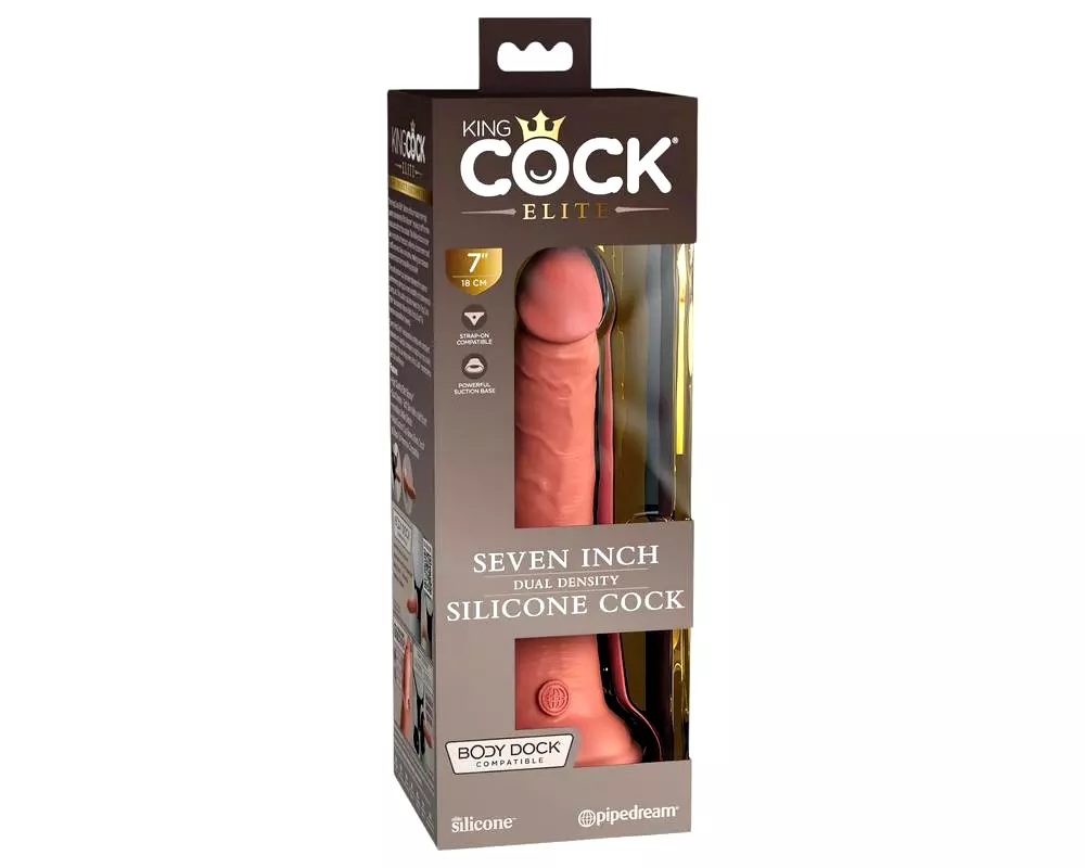 Elite 7 - realistický dildo s prísavkou (18 cm) - prírodná farba Elite 7 - realistický dildo s prísavkou (18 cm) - prírodná farba