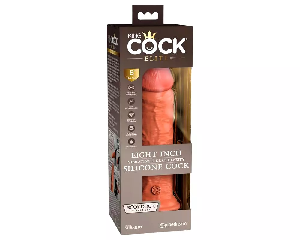Elite 8 - realistický vibrátor 20 cm (tmavý prírodný) Elite 8 - realistický vibrátor 20 cm (tmavý prírodný)