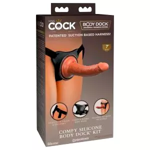Elite - pohodlný postroj s hnedým dildo