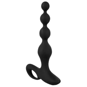 Black Velvet - čierny anál vibračný perličkový stimulátor