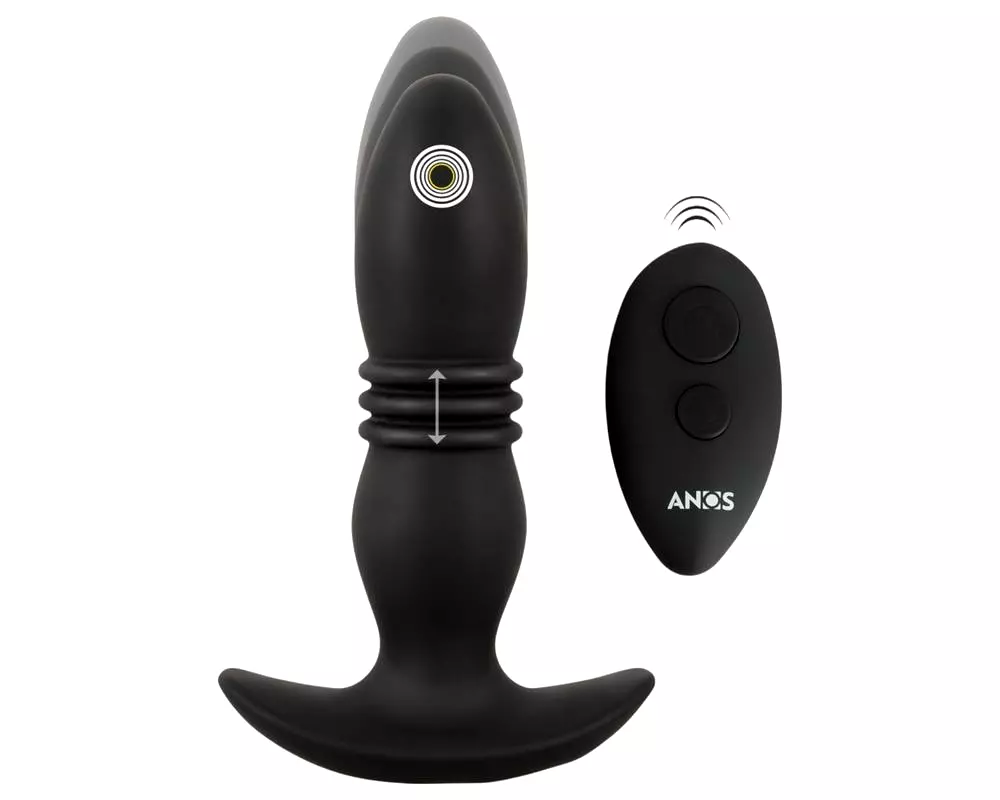 Rádiovo vibračný análny stimulátor (čierny) Rádiovo vibračný análny stimulátor (čierny)