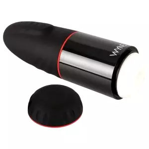 02 - nabíjací vibračný a sací masturbátor (čierno-biely)