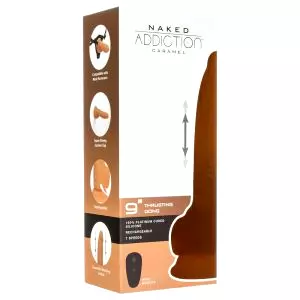 Naked  Thrusting 9 - Pulzný vibrátor TMAVÝ (23 cm)