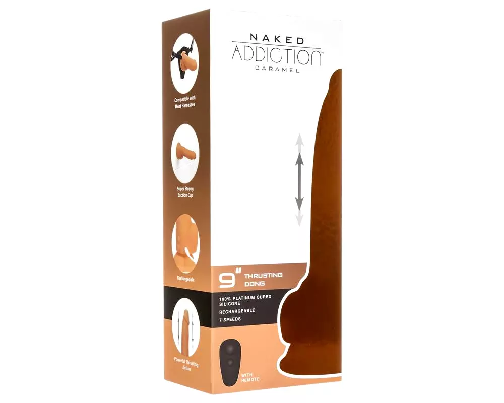 Naked Thrusting 9 - Pulzný vibrátor TMAVÝ (23 cm) Naked Thrusting 9 - Pulzný vibrátor TMAVÝ (23 cm)